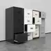 Filing Cabinet With 4 Drawers Grey 465 x 620 x 1300mm