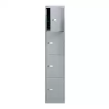 Locker With 4 Doors Grey 305 x 305 x 1802mm