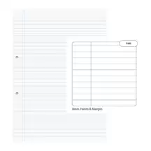 A4 Lined Paper 8mm With Feint Margin 500 Sheets