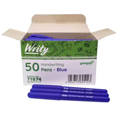 Writy Handwriting Pens Blue