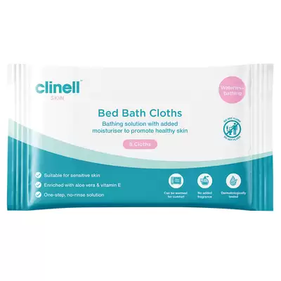 Clinell Bed Bath Wipes 8 Pack