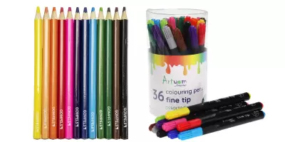 Crayola markers and colouring pencils