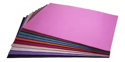 Coloured card and tissue paper