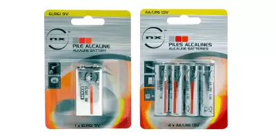 Two packs of batteries in their packaging