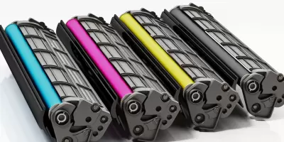 A selection of printer toners